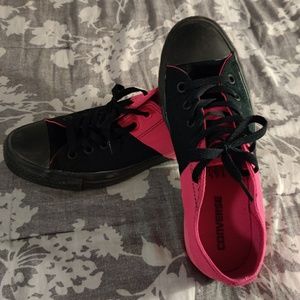 Converse All 🌟 Star Low Top Black and Hot Pink